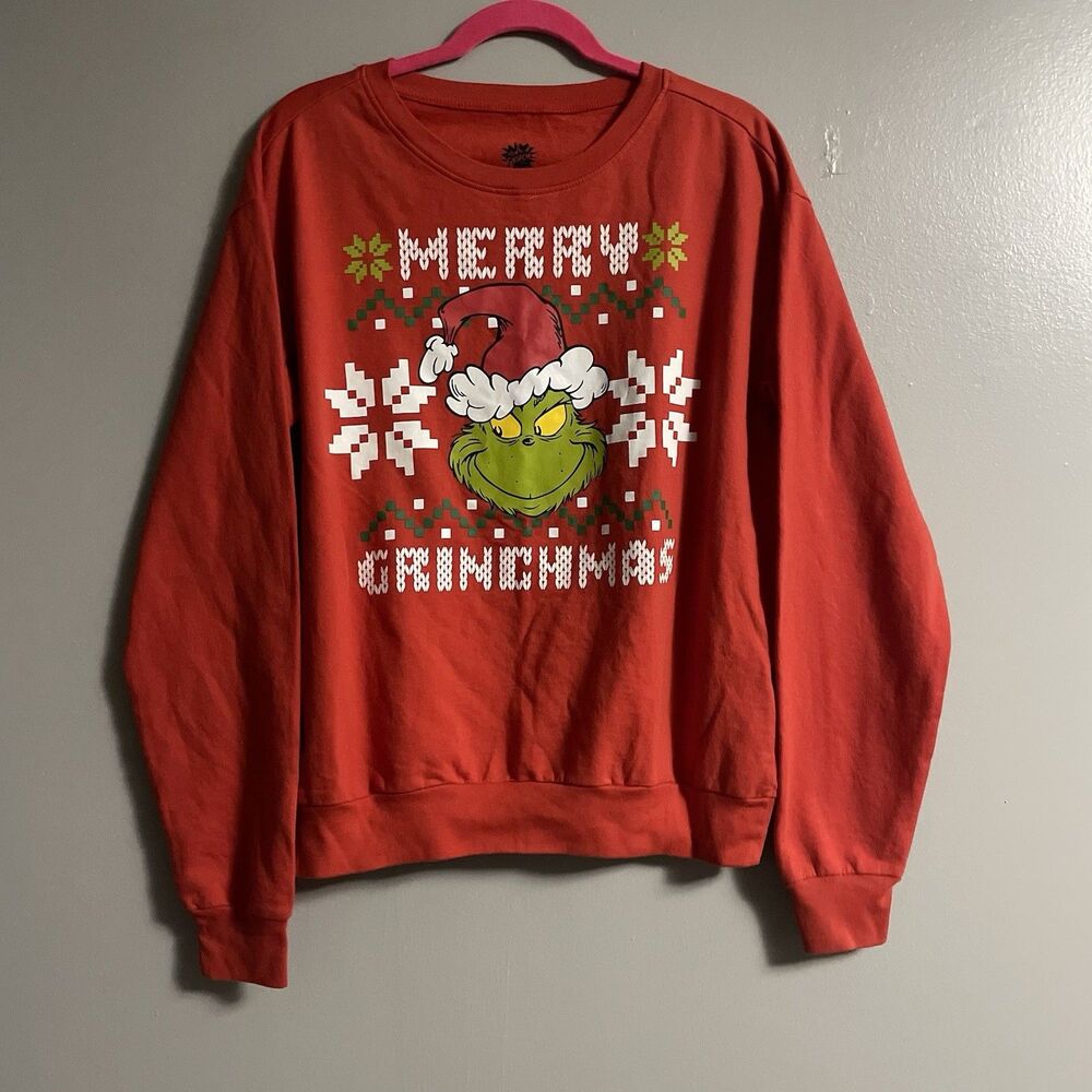 Dr. Seuss The Grinch Merry Grinchmas Lounge Sweatshirt Adult Medium
